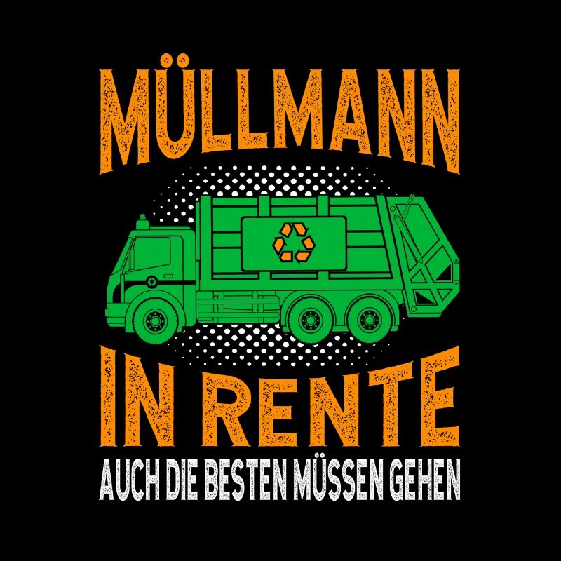 Müllmann In Rente Müllabfuhrauto Müllmann Rentner