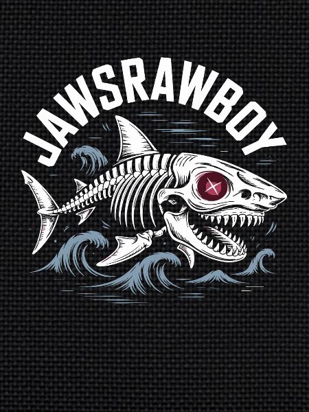 Jawsrawboy Skeleton Shark Illustration