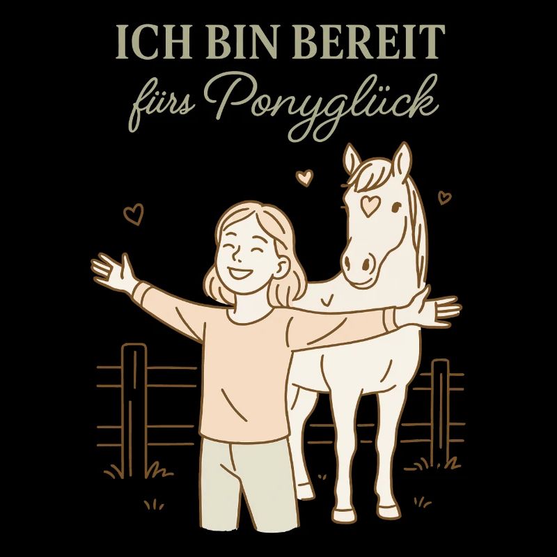 Ich Bin Bereit Fürs Ponyglück Pferde Mädchen
