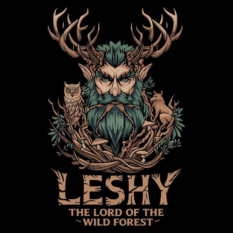 Leshy Wilder Waldgeist Slawisches Design