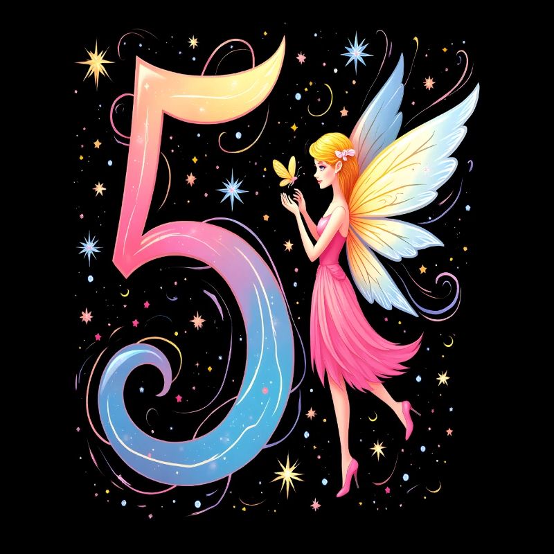 Douce Fée 5ème Anniversaire pour les filles