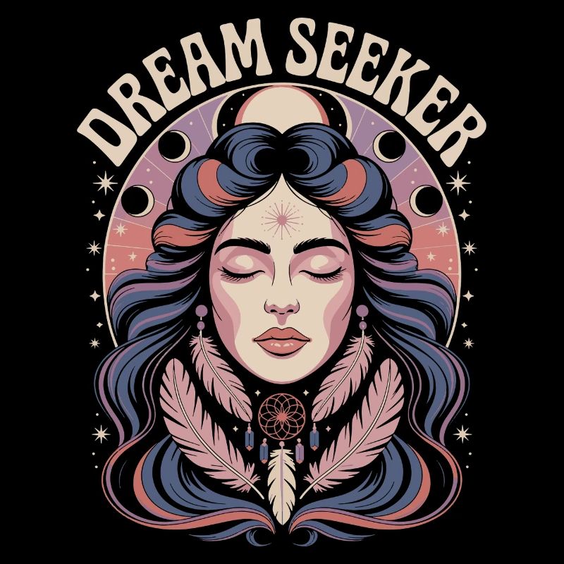 Dream Seeker Mystic Moon Phase Artwork