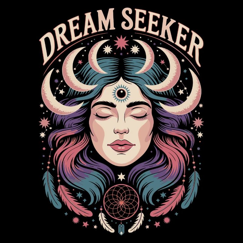 Triple Moon Dream Seeker Visionäre Kunst