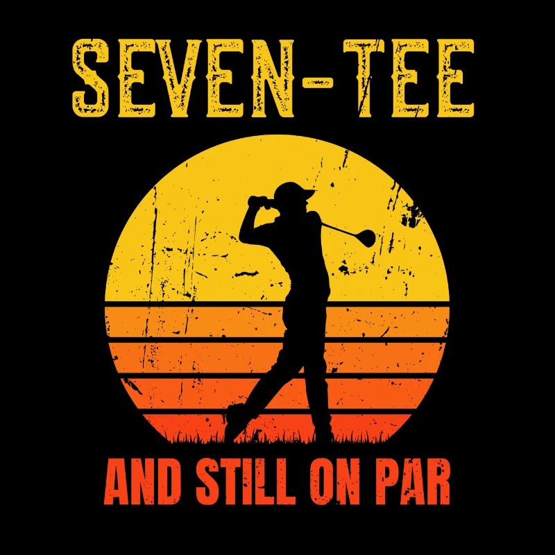 Seven-Tee 70. Geburtstag Siebzig Golf Retro