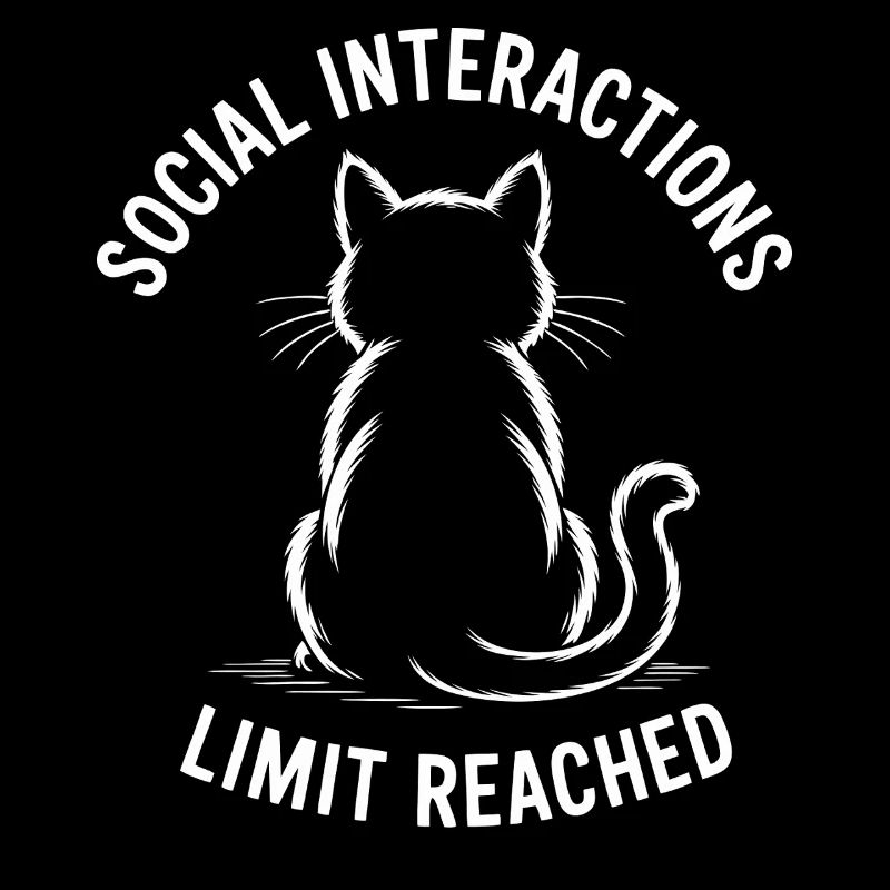 Social Interactions Limit Reached Introvert Cat