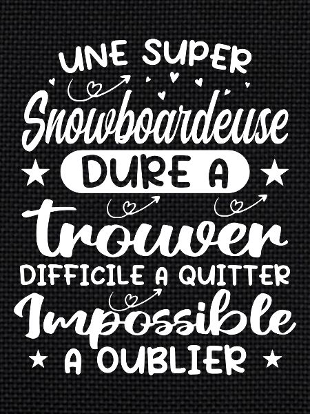 Une Super Snowboardeuse - Cadeau snowboardeuse