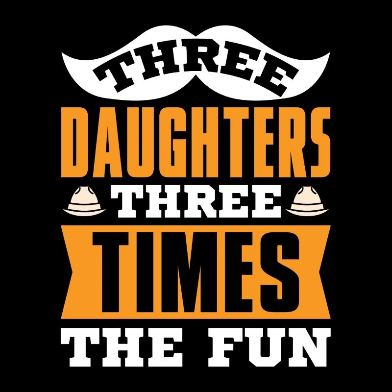 Papa Vater von drei Mädchen Töchtern