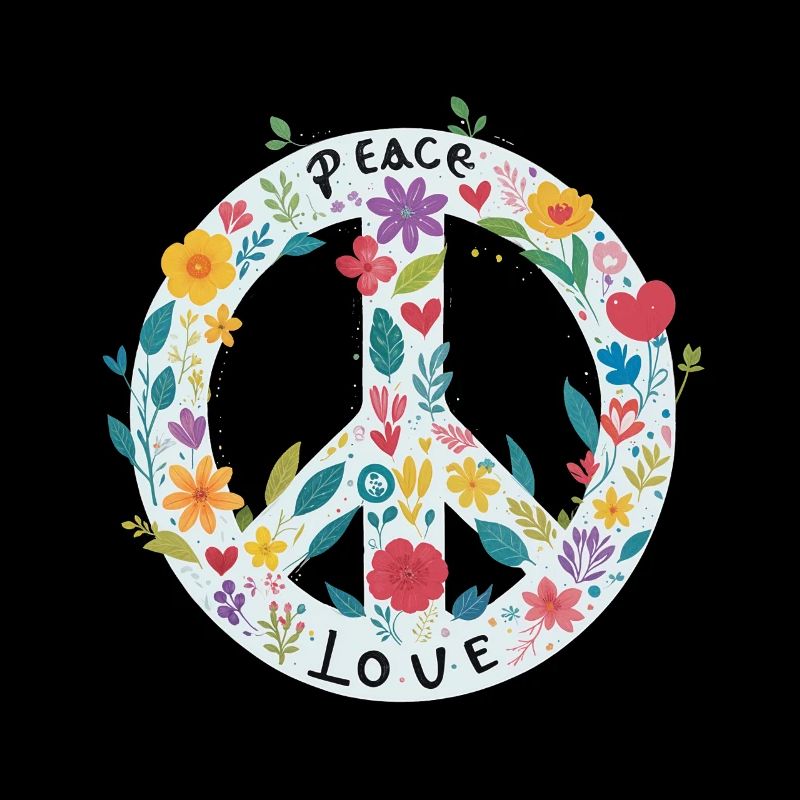 Peacezeichen Blumen Love