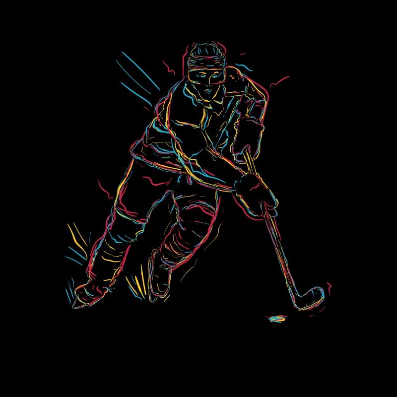 Eishockeyspieler Oldschool Look