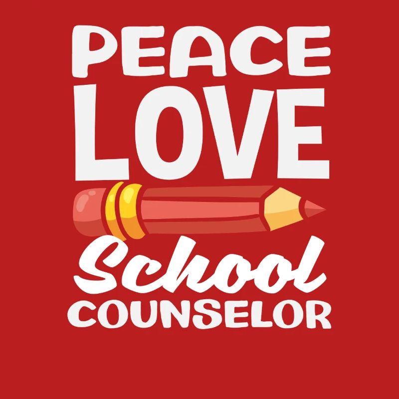 Peace Love School Counselor Artwork