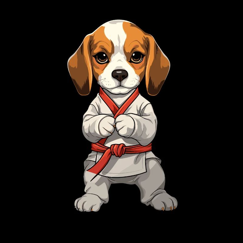 Karaté Beagle chiot illustration pour