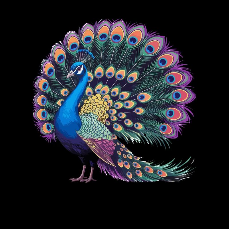 Exotic peacock with magnificent colors