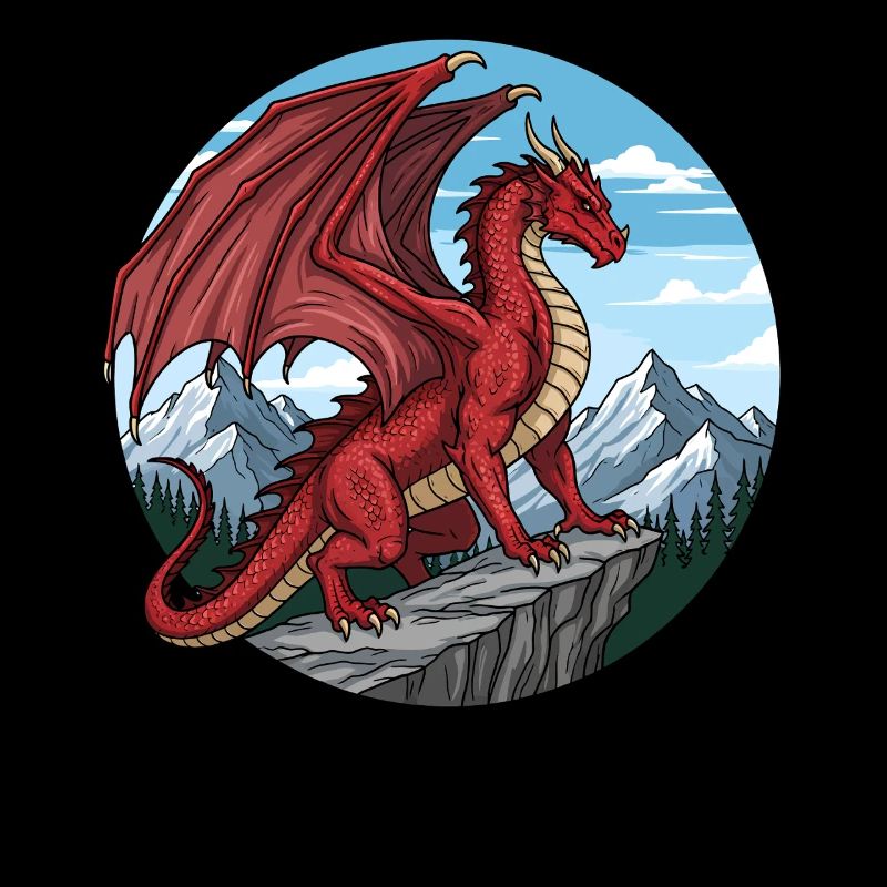 Dragon de la falaise rouge