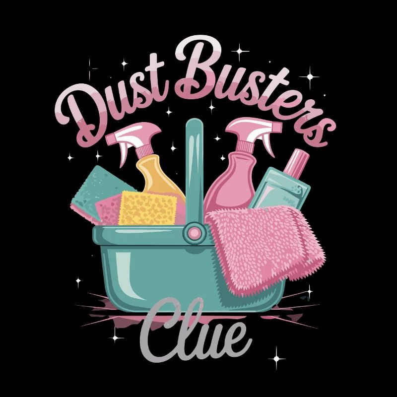 Dust Busters Club Cleaning and Fun Design for