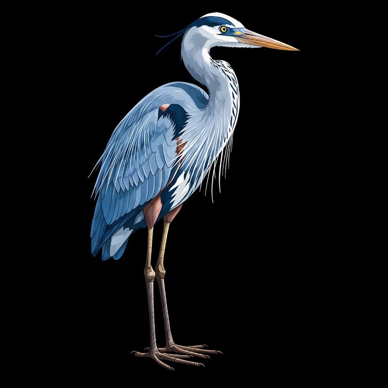 Héron bleu élégant