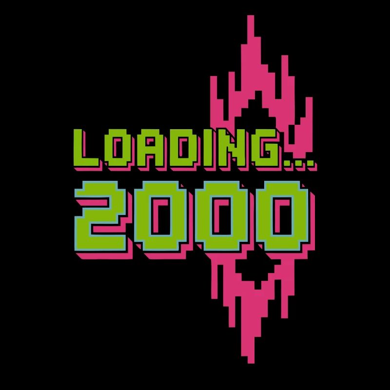 Retro Pixel Loading 2000 Design