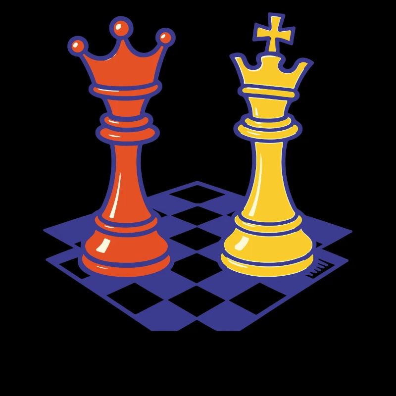 Funny Chess Player Board Game King Queen