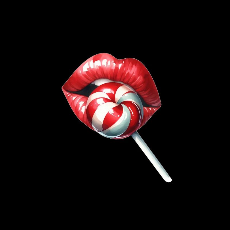 Embrasser la bouche sucette bonbon