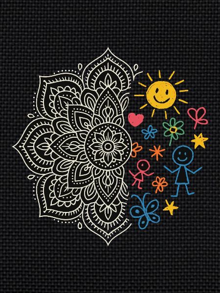 Mandala & Children's Doodles