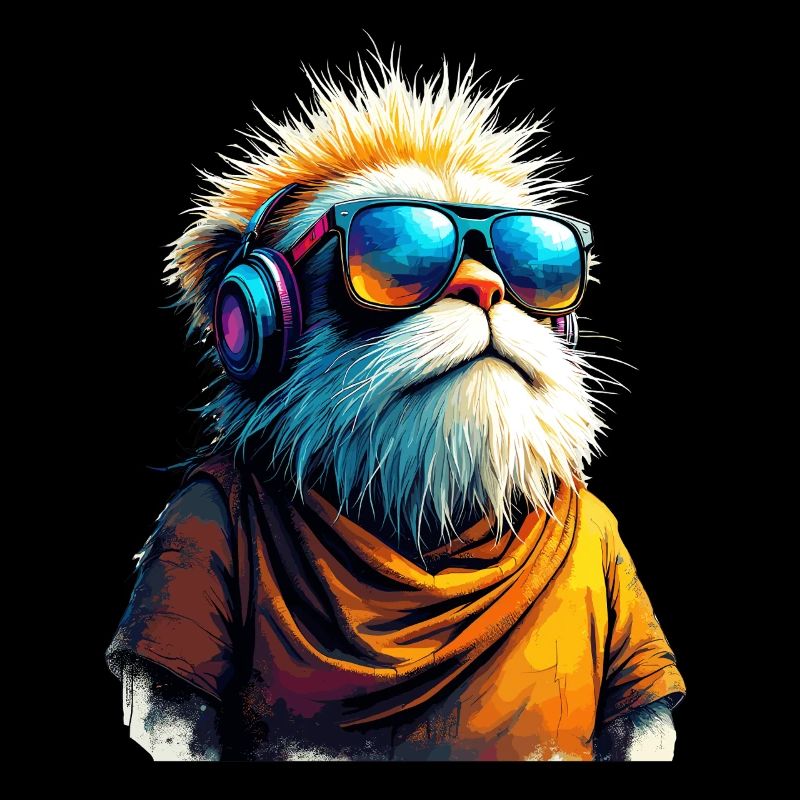 Dj Erdmännchen mit Sonnenbrille T-Shirt