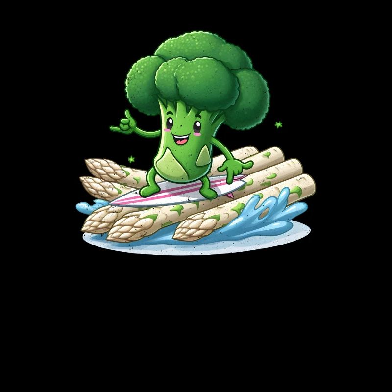 Brocoli Vegan Surfer aux asperges