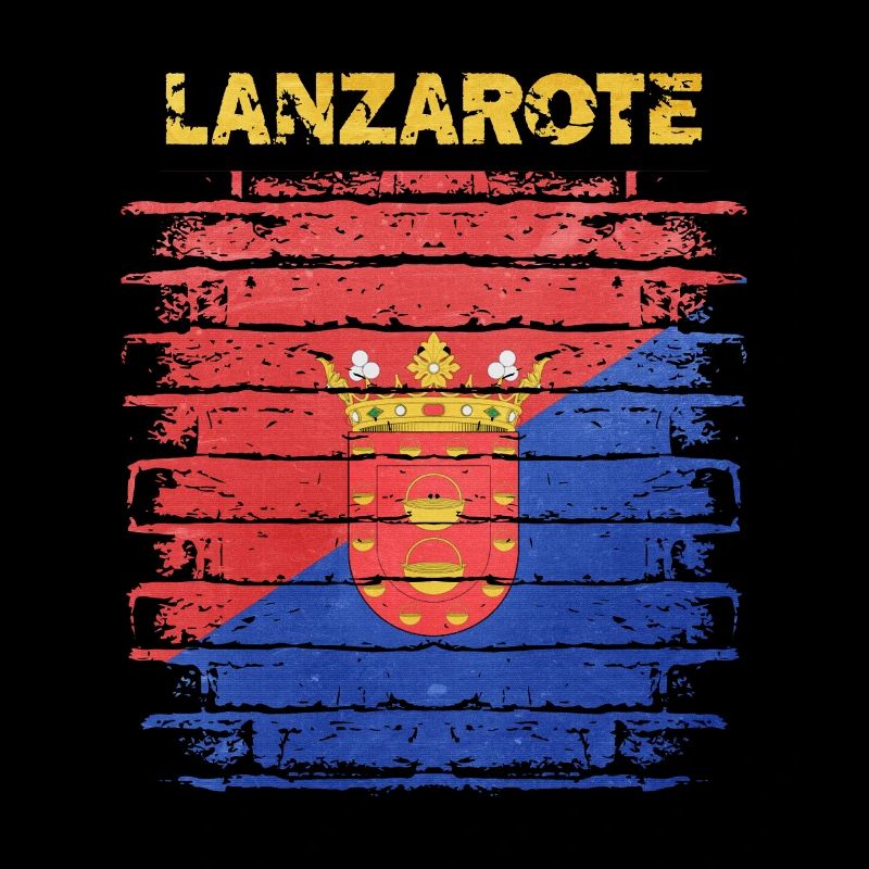 Lanzarote FlaggenDesign mit Wellenmuster