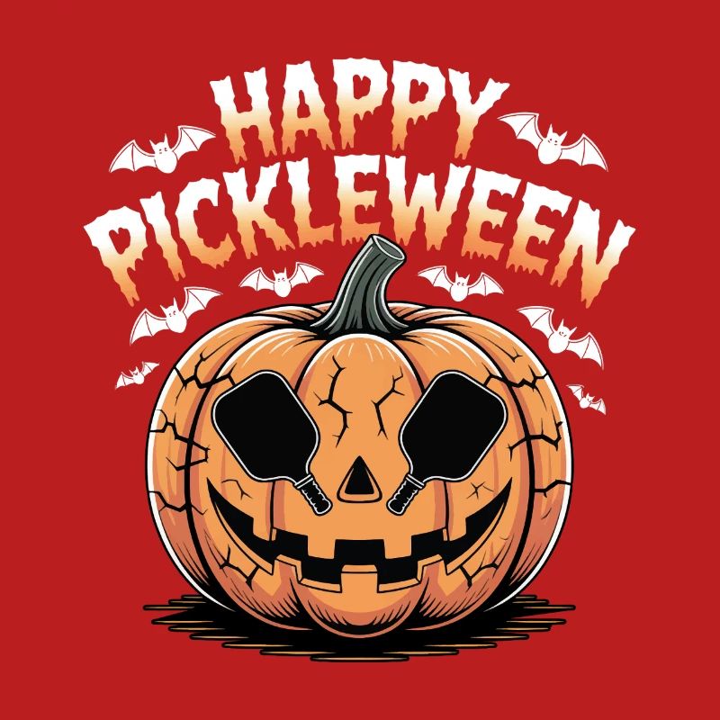 Pickleween Pickleball Playing Funny Halloween