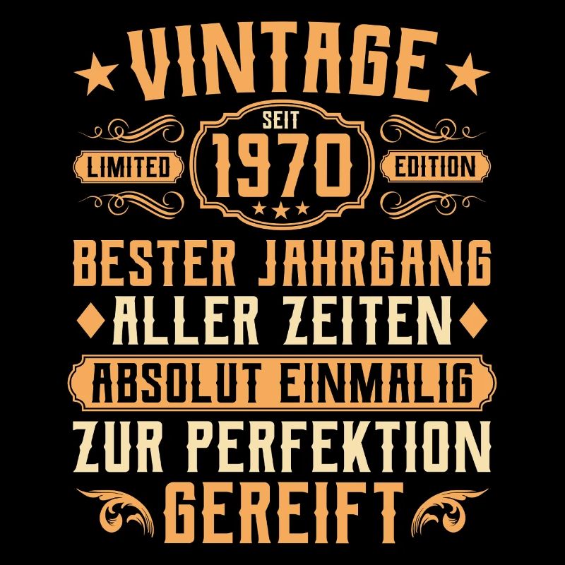 Millésime 1970 année de naissance - 55e anniversaire