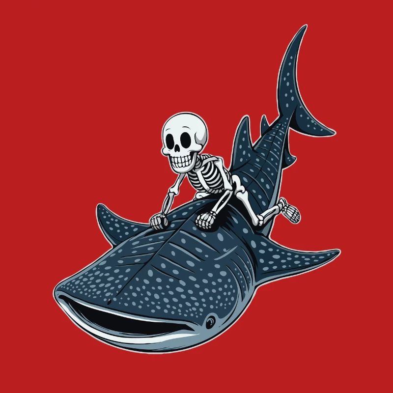 Skeleton on whale shark Rhincodon
