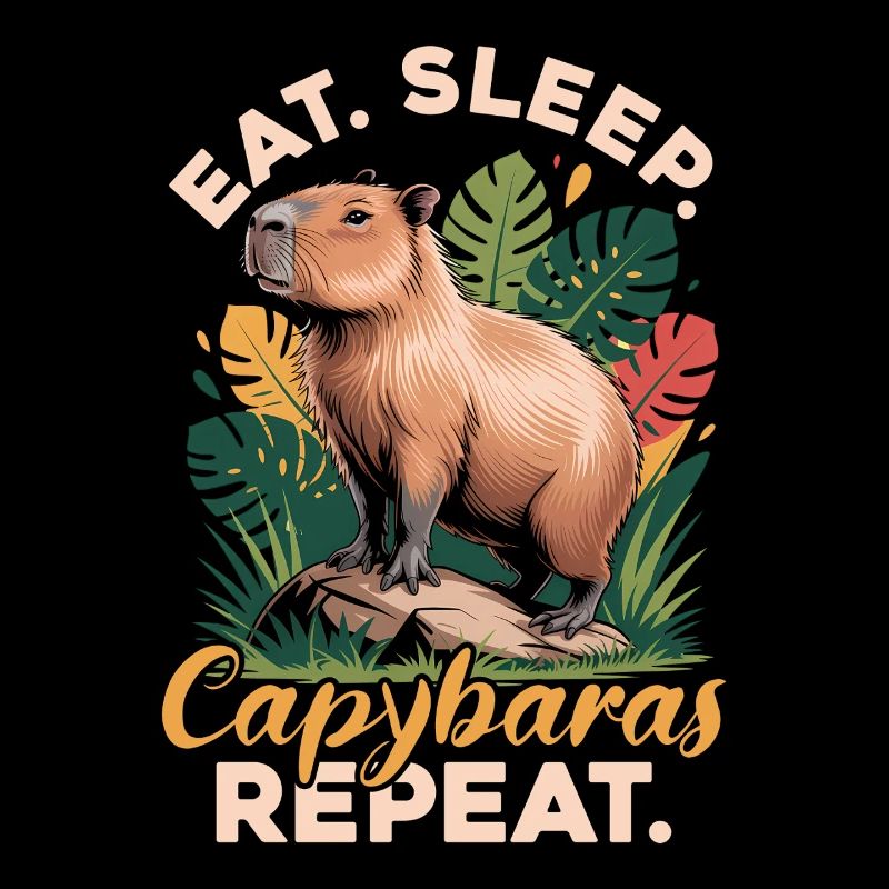 Funny aesthetic Kawaii Capybara