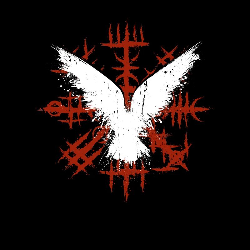 Wikinger Vegvisir mit Odins Raben