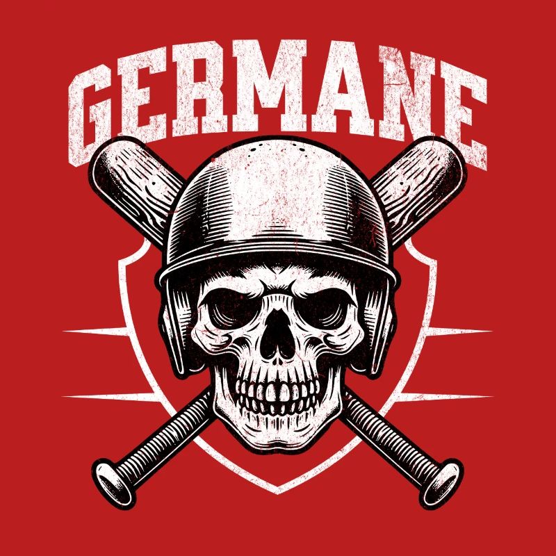 Schädel Krieger Helm Batten Germane