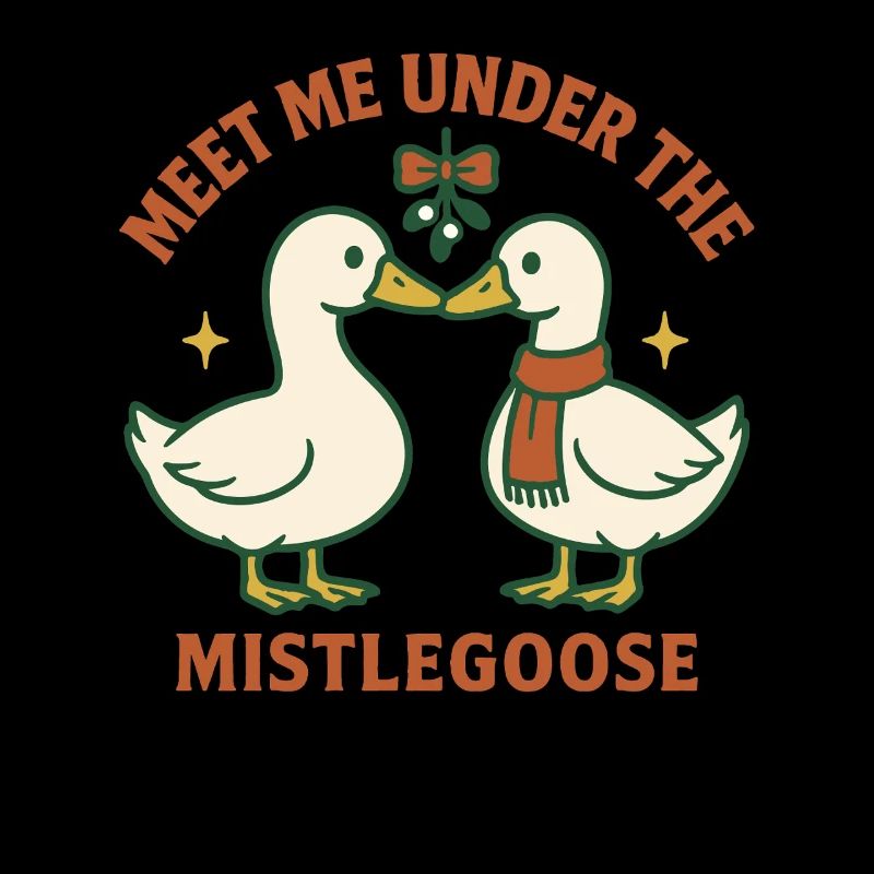 Weihnachtsgans Triff mich unter der Mistelgans