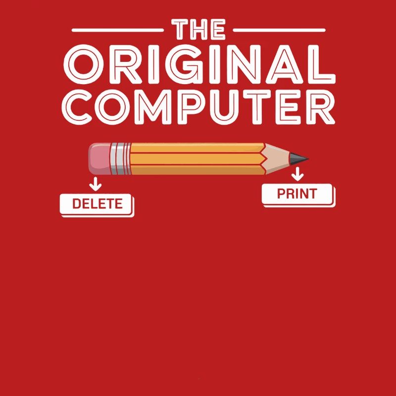 Der Original Computer – Bleistift Delete & Print