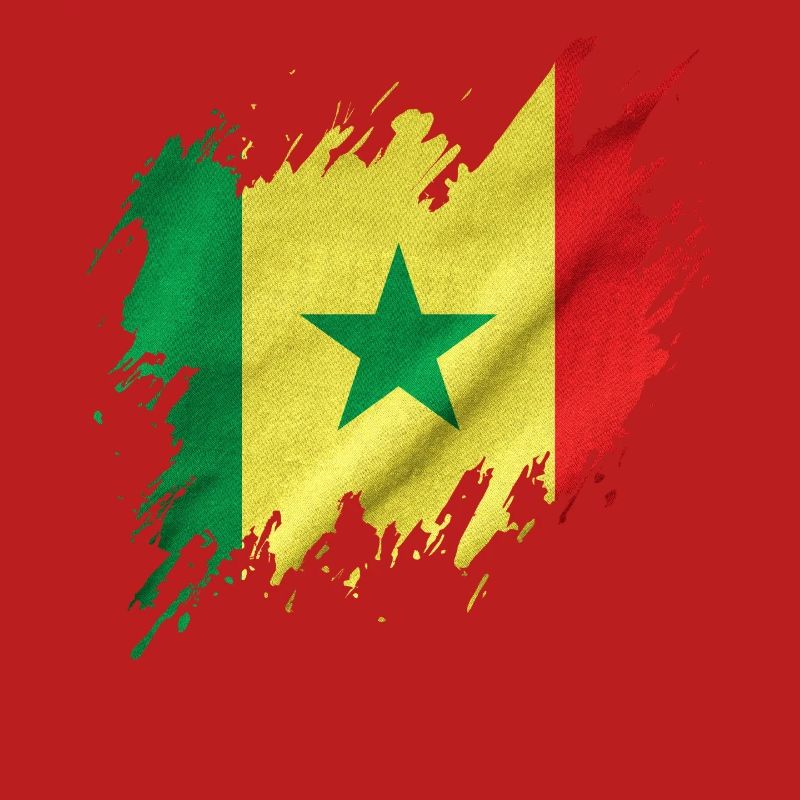 Drapeau du Sénégal, style déchiré
