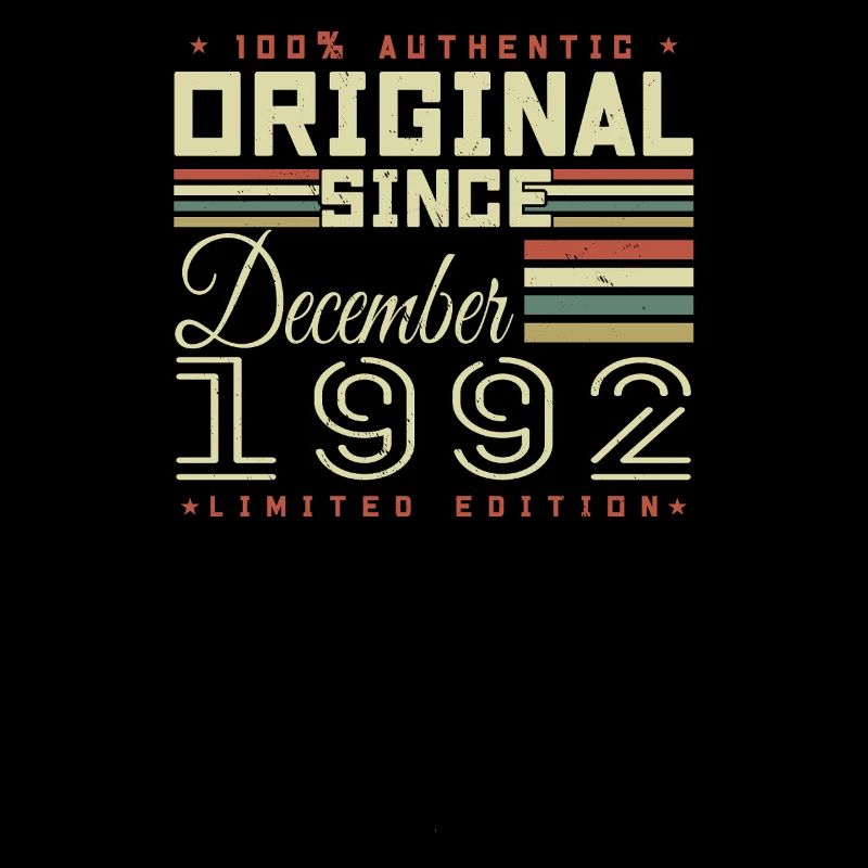 Anniversaire 33 ans | Originale Décembre 1992