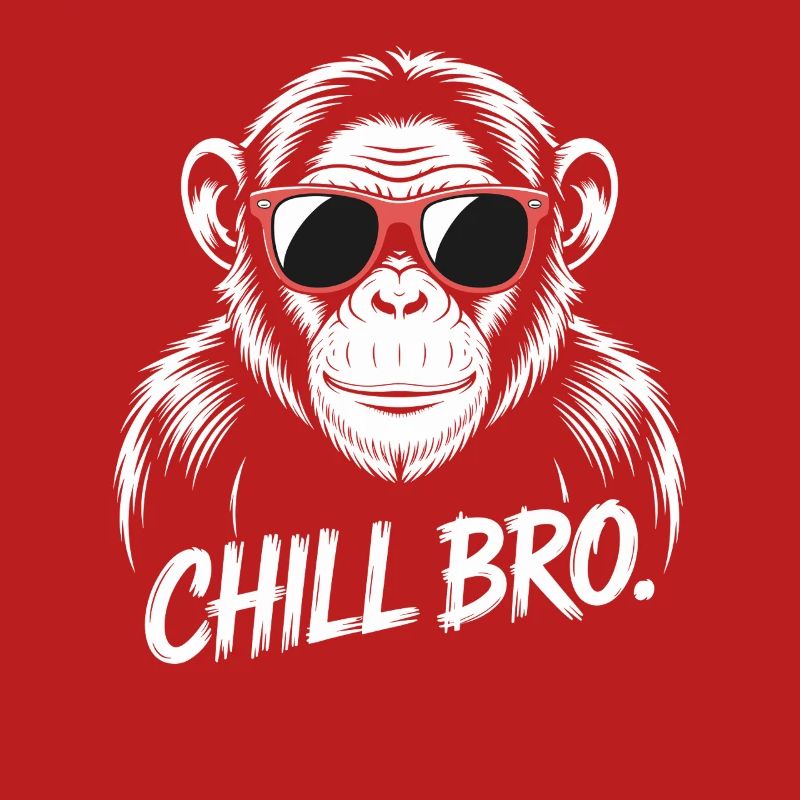 Chill Bro Affe Mit Sonnenbrille