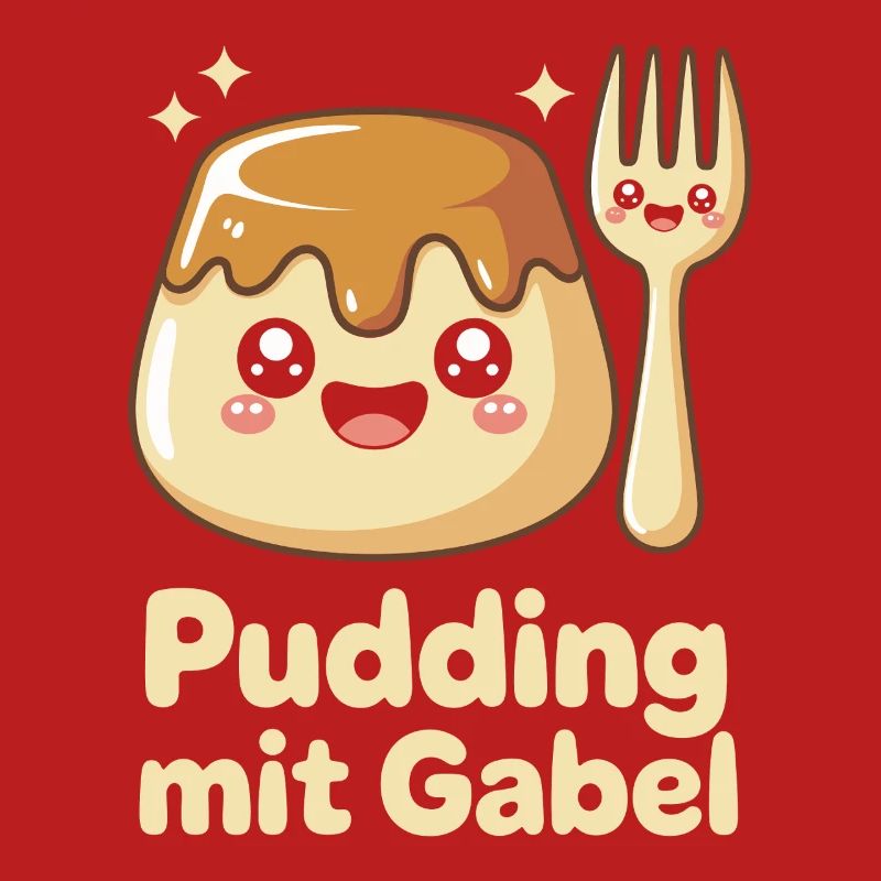 Pudding with fork
