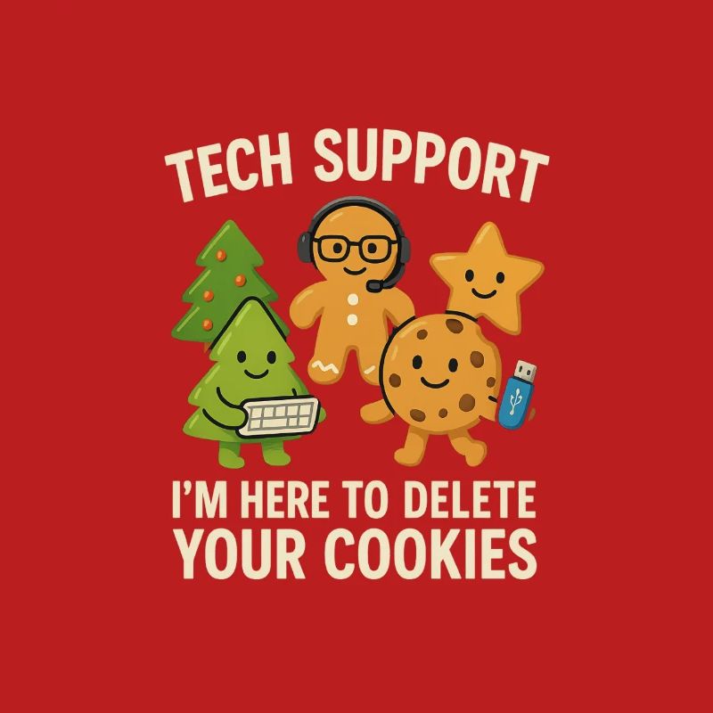 Tech Support I'm Here To Delete Your Cookies