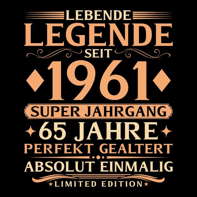 Année 1961 Super Vintage 65e anniversaire