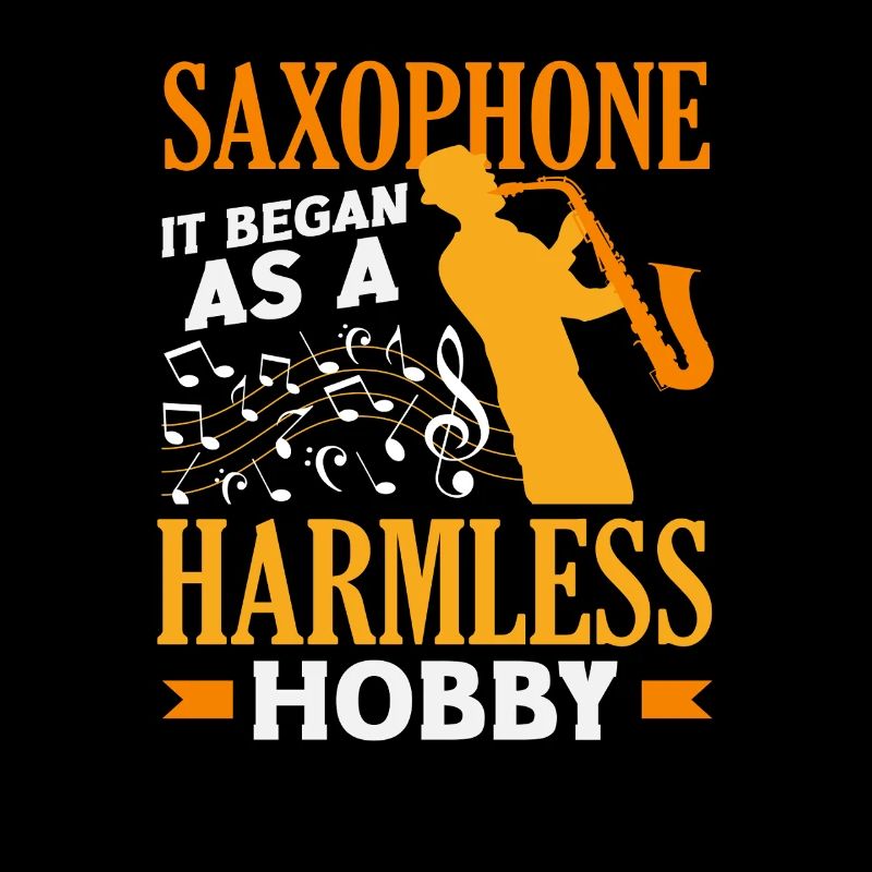 Saxophone Ça a commencé comme un passe-temps. Saxophoniste drôle.