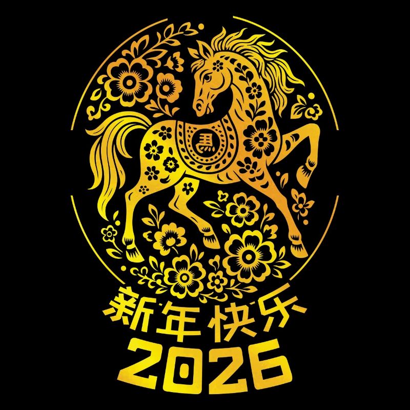 Année du Cheval Chinois 2026 Zodiaque Nouvel An chinois