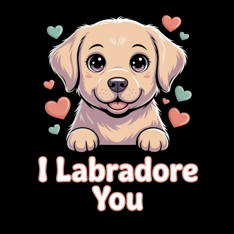 Graphique du chiot labrador amoureux