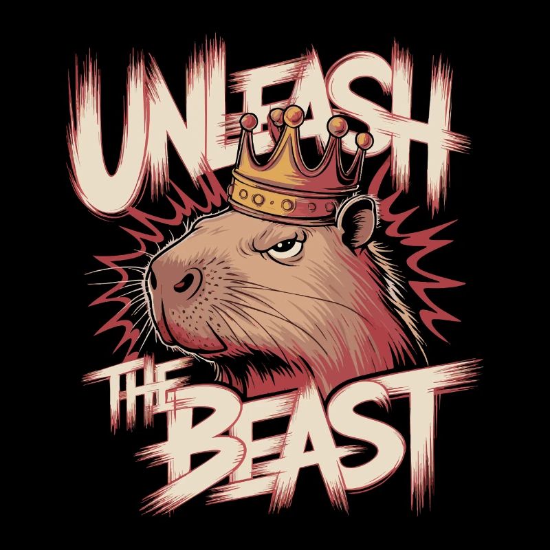 Capybara König Unleash the Beast Design