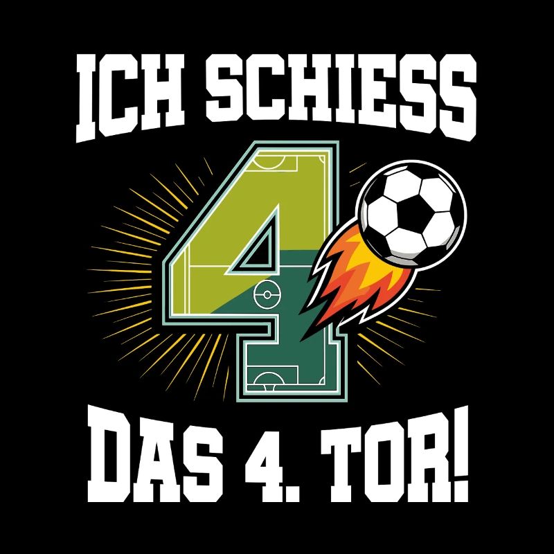 Je tire 4e but, drôle de football pour 4e anniversaire