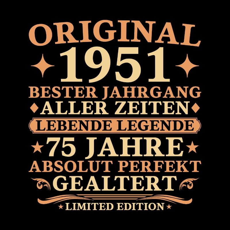 Original 1951 Year 75th Birthday Gift