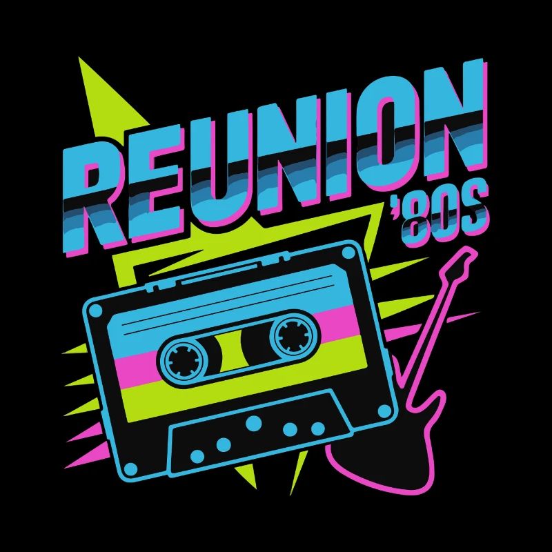 Retro Reunion '80s Neon Cassette