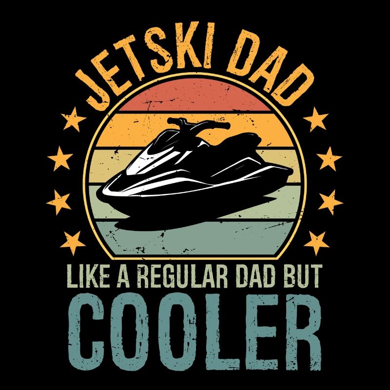 Vintage Retro Jet Ski Dad Like A Regular jetski