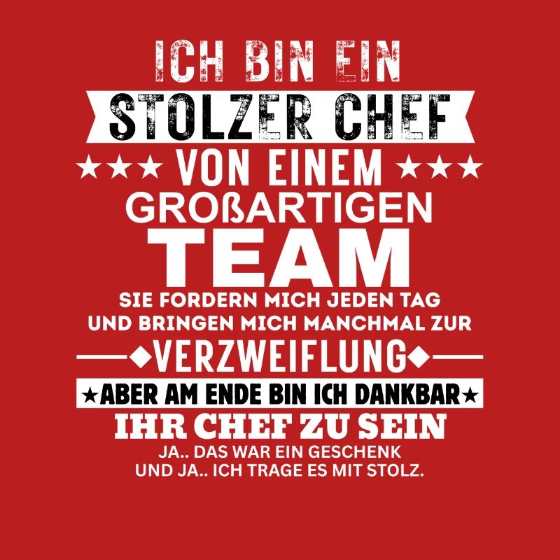 Stolzer Chef von einem großartigen Team Geschenk