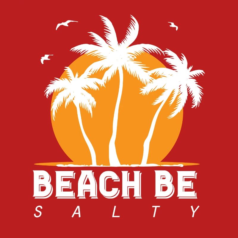 Beach Be Salty Palm Trees Sunset